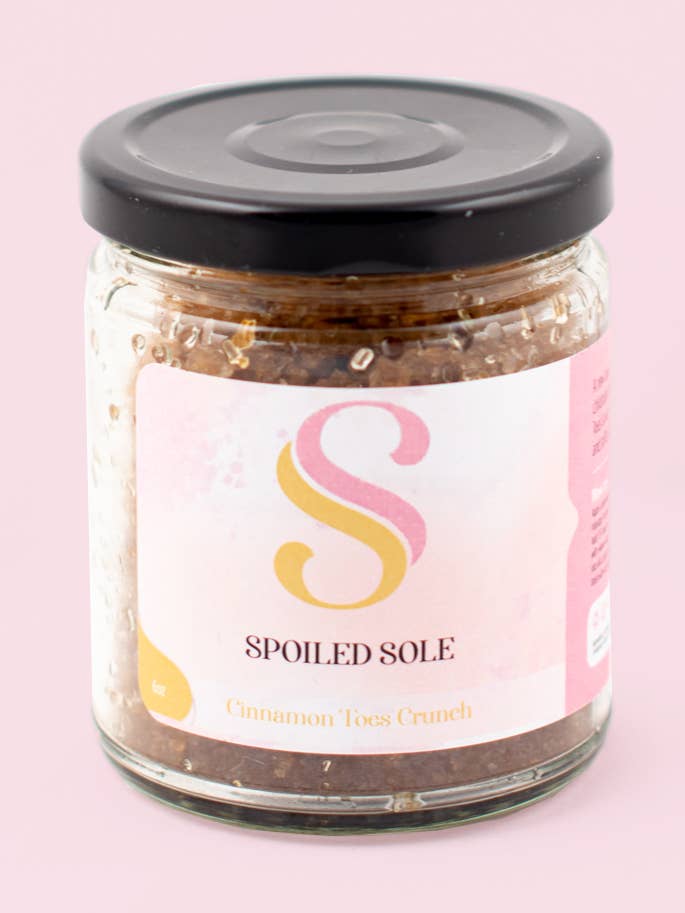 Cinnamon Toes Crunch foot scrub for wholesale by Spoiled Sole