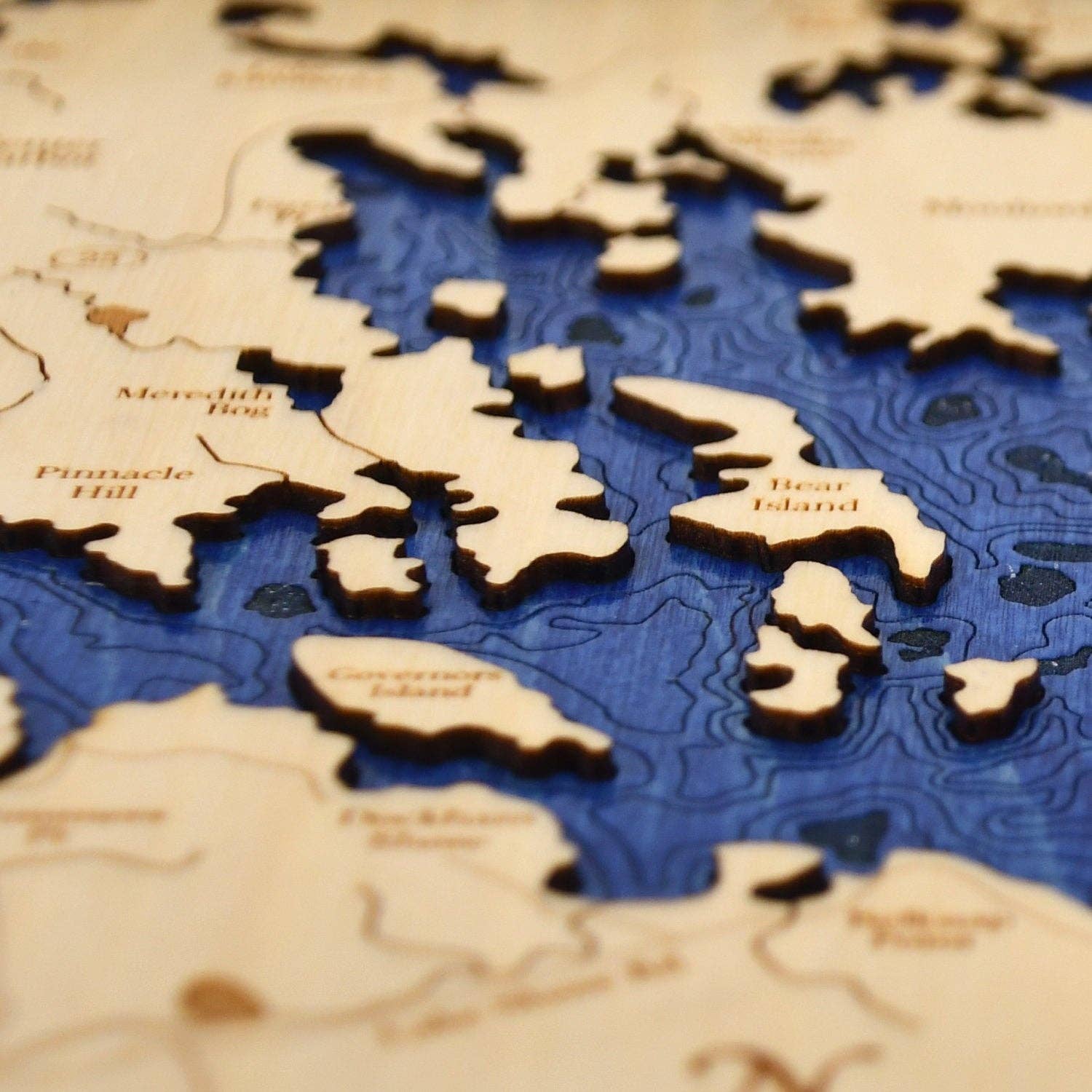 Sea & Soul Nautical Chart Art – Großhandel Serviertabletts – Lake Winnipesaukee New Hampshire Nautical Serviertablett4