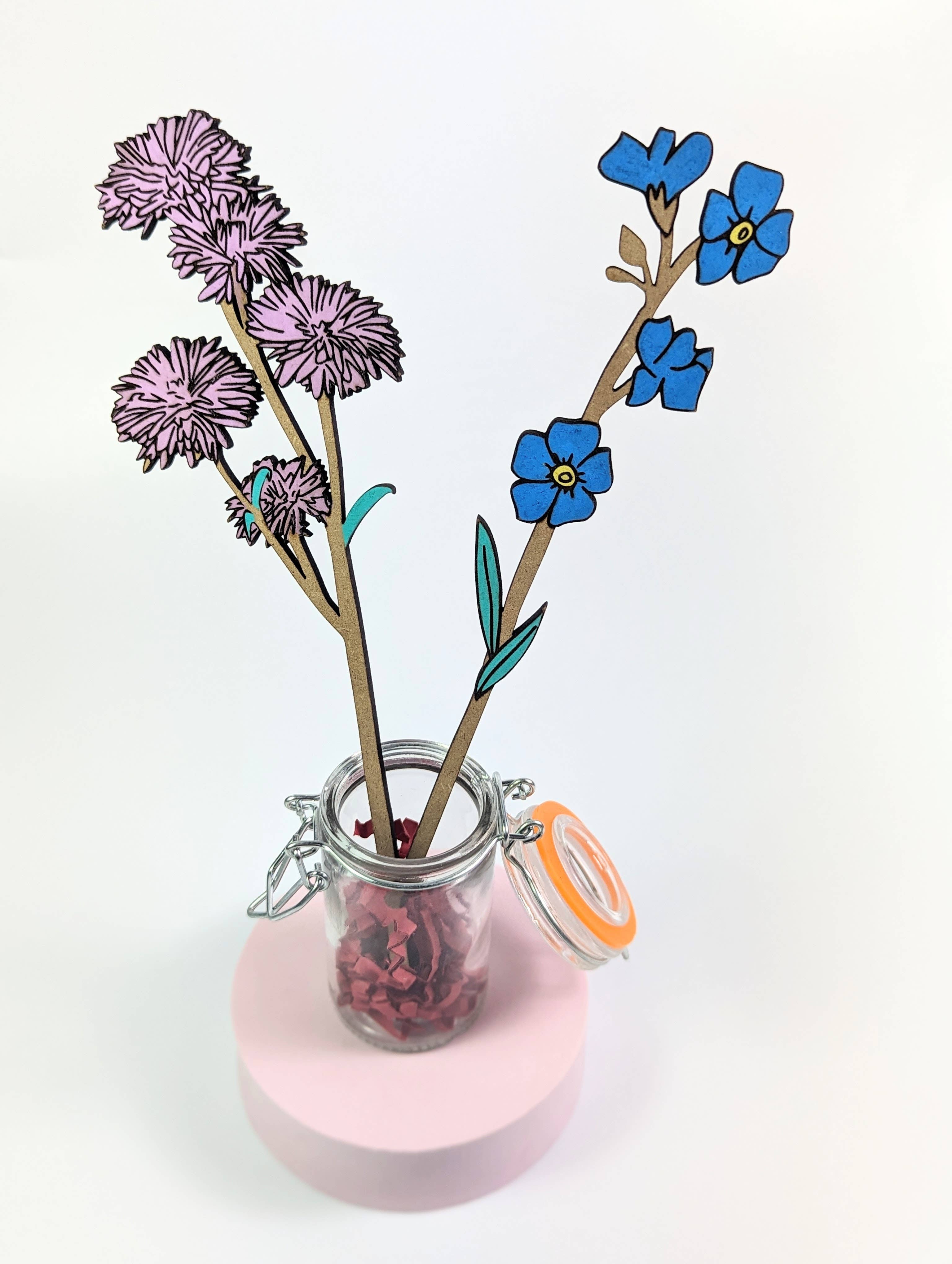 Chikai Shop – wholesale Artificial flowers – Hand-painted wooden flowers for home decor4