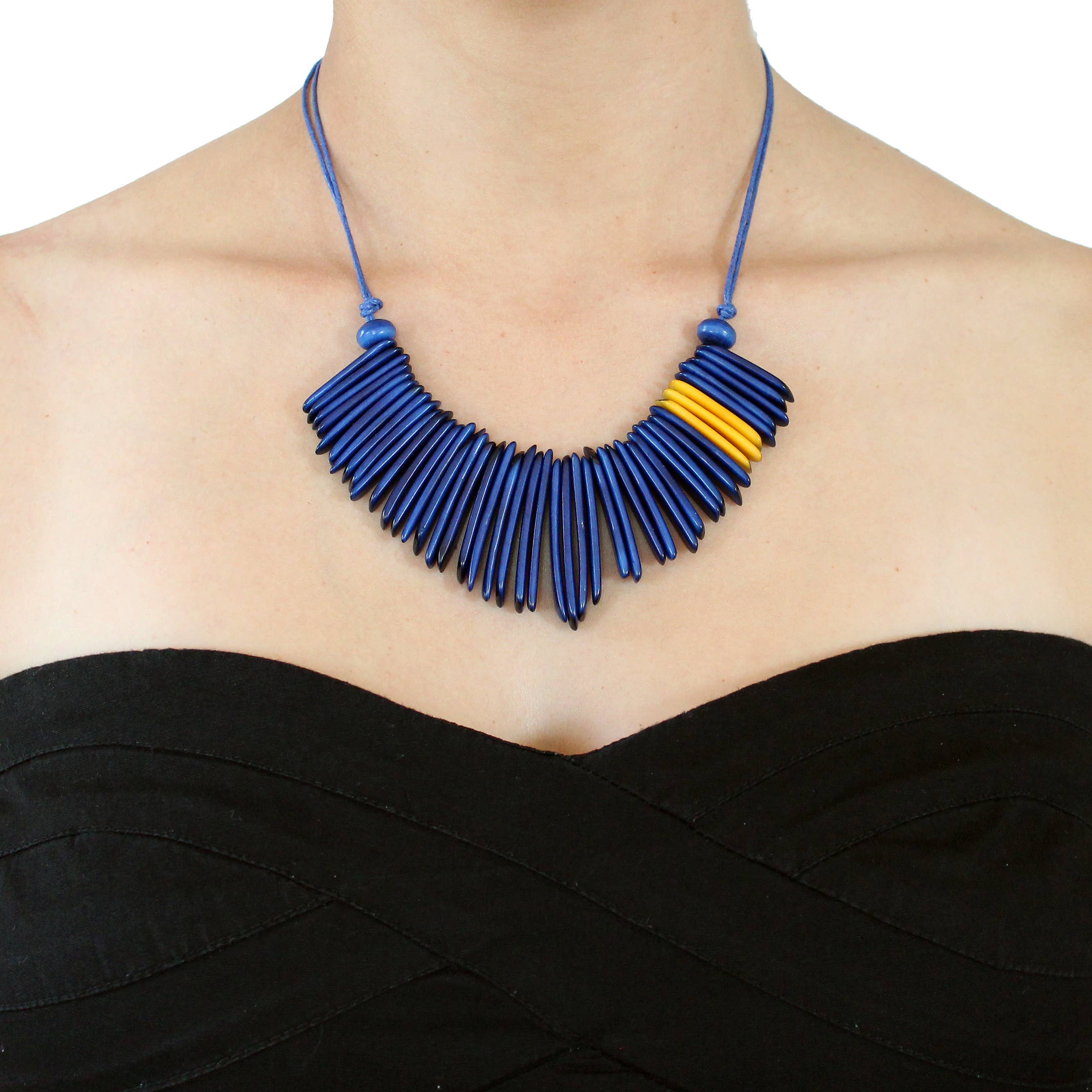 Muichic Natural Jewelry - Wholesale Jewelry Set - Tagua Jewelry Set, Fringe Tagua Necklace and Earrings 16