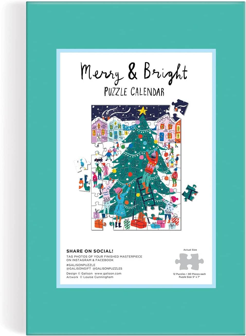 Chronicle Books - Wholesale Advent Calendar - Louise Cunningham Merry and Bright 12 Days of Christmas Advent P,4