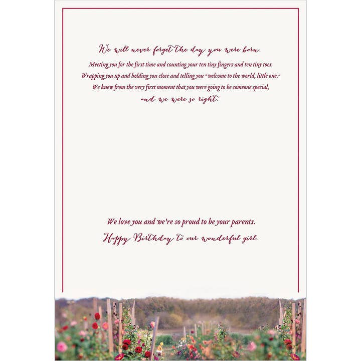 Legacy - Venta al por mayor Tarjetas de cumpleaños - Jardín - Tarjeta de Cumpleaños para Hija1