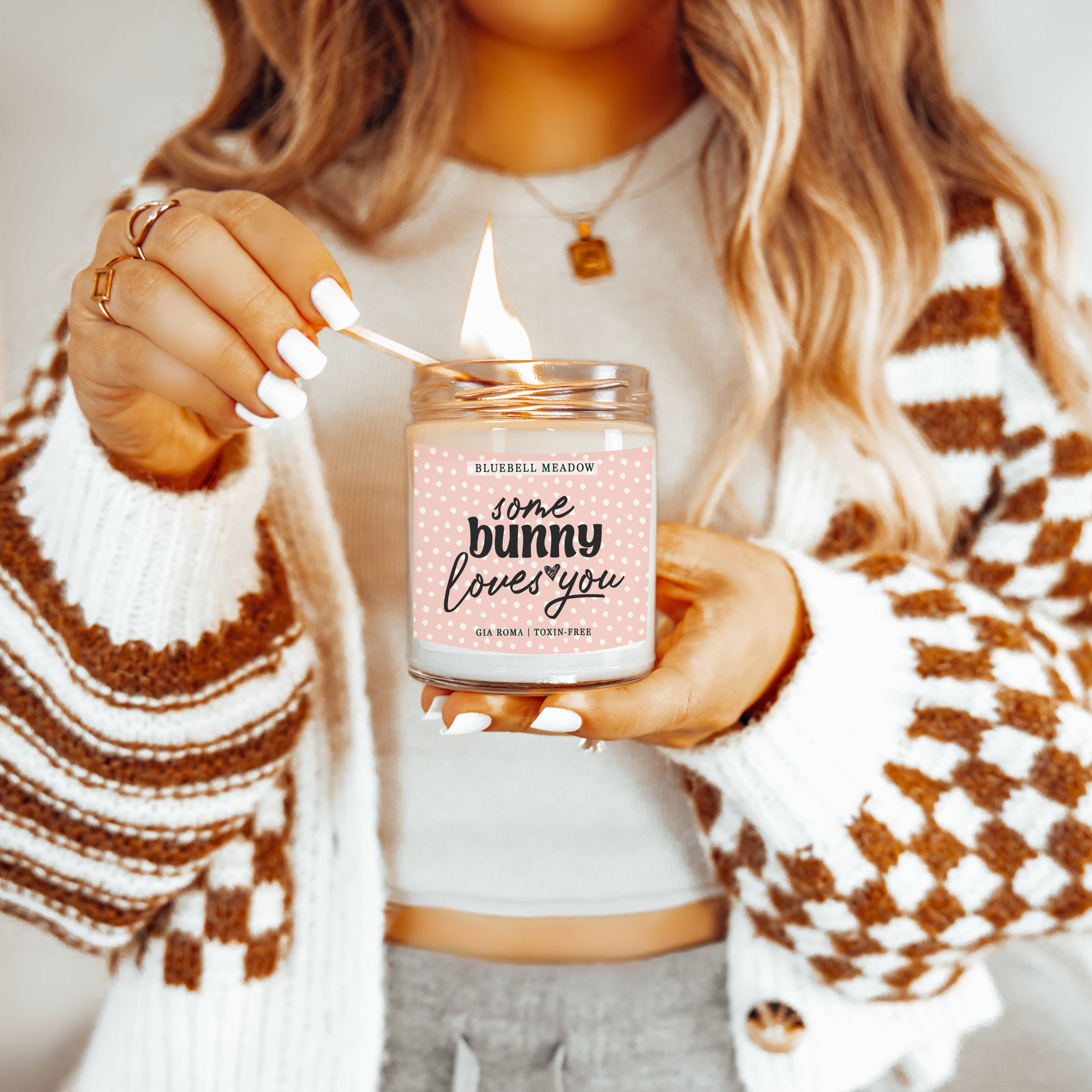 Gia Roma - Vendita all'ingrosso Candela in vasetto - Candele pasquali retrò con graziosi barattoli profumati alla soia primaverile44