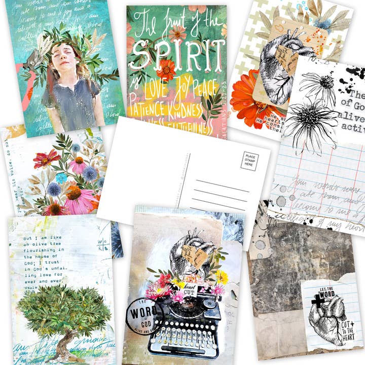 Corte de Coração - conjunto de 8 postais por atacado de Open Journey