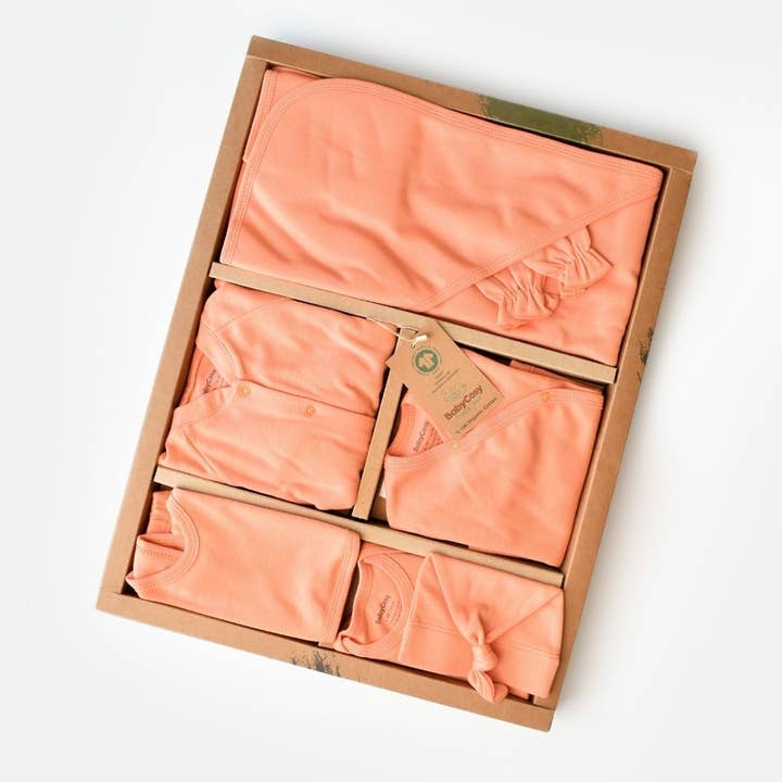 Set de naissance INTERLOK - 10 pièces - Certificat GOTS - 100% coton biologique pour la vente par BabyCosy Organic