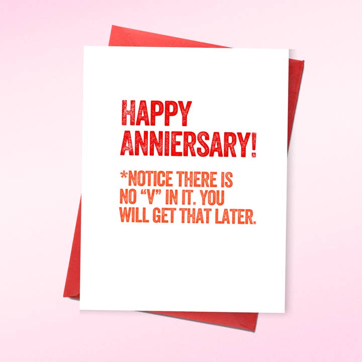 Alberne & Sexy Jubiläumskarte – „Kein V in Jubiläum“ für den Großhandel von Jupiloom