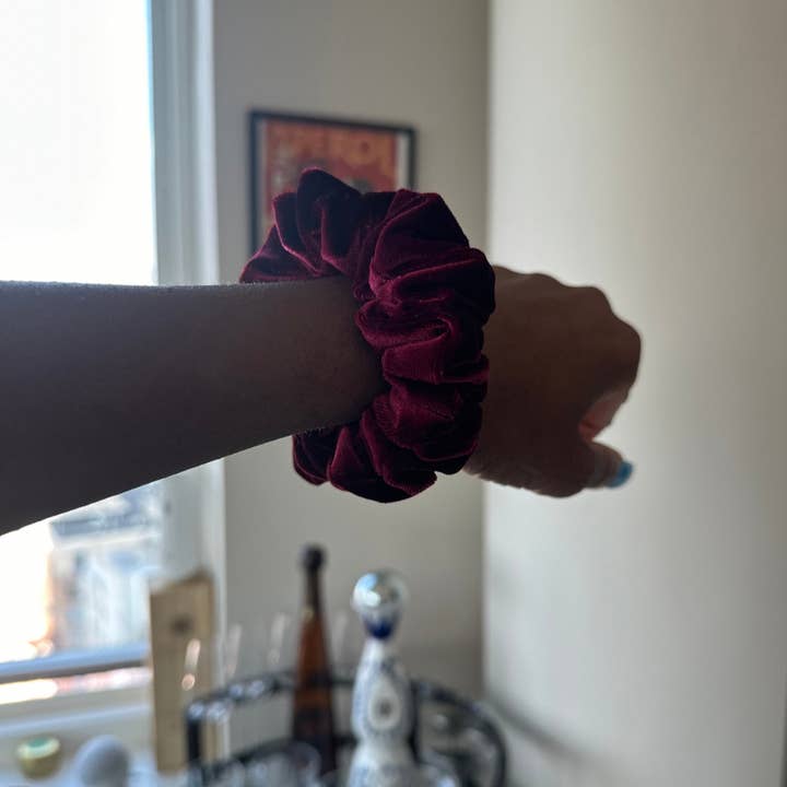 Stiched by Lexi - Wholesale Scrunchie - Women's - Dark Red Velvet Scrunchies