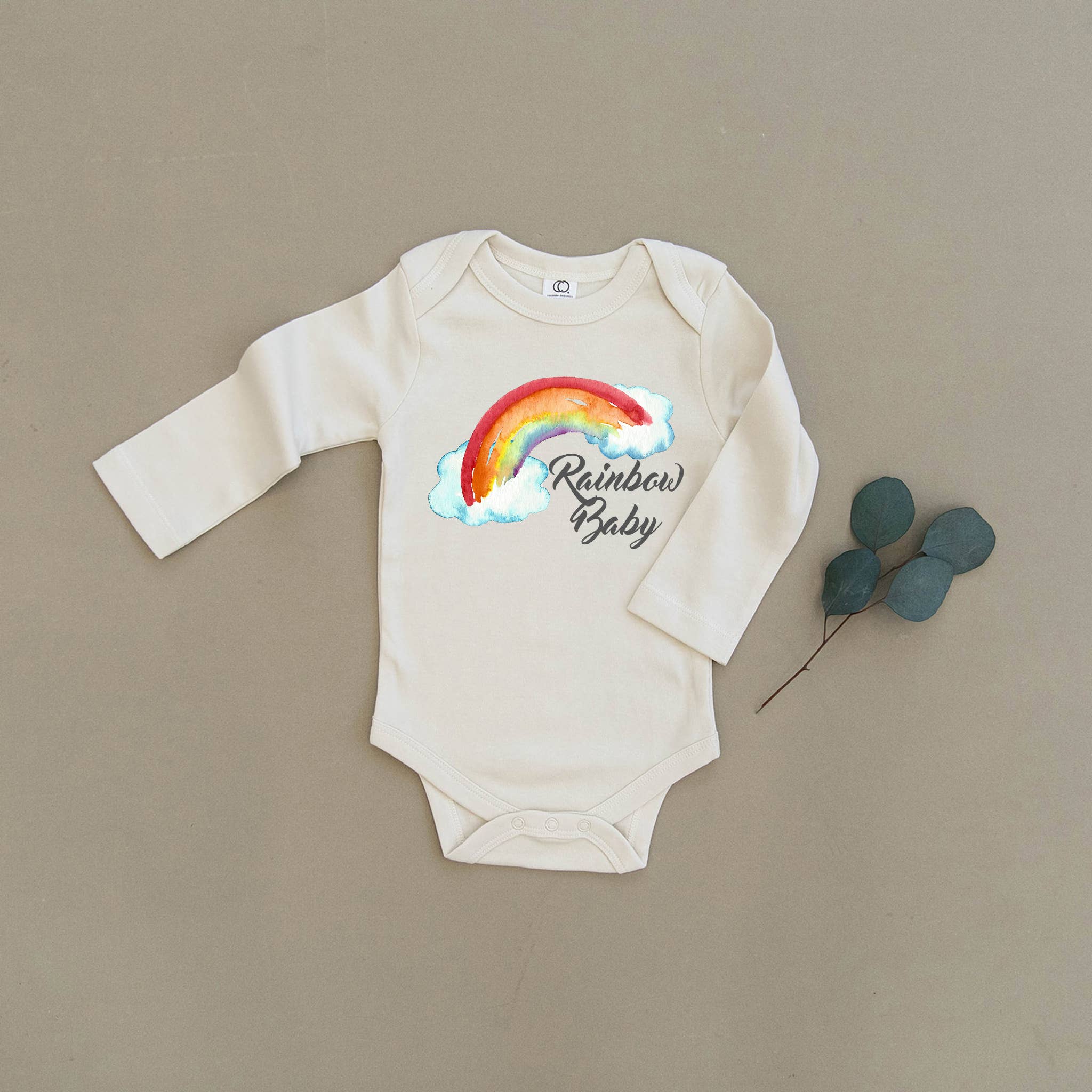 Urban Baby Co. – wholesale Overall - Baby – Regnbåge Baby Ekologisk Onesie1