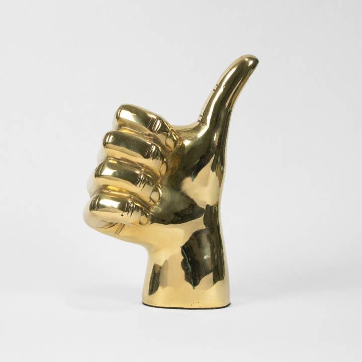 PRIZE - Wholesale Sculpture - Thumbs Up or "Gig 'Em, Aggies" Hand Sculpture in Brass