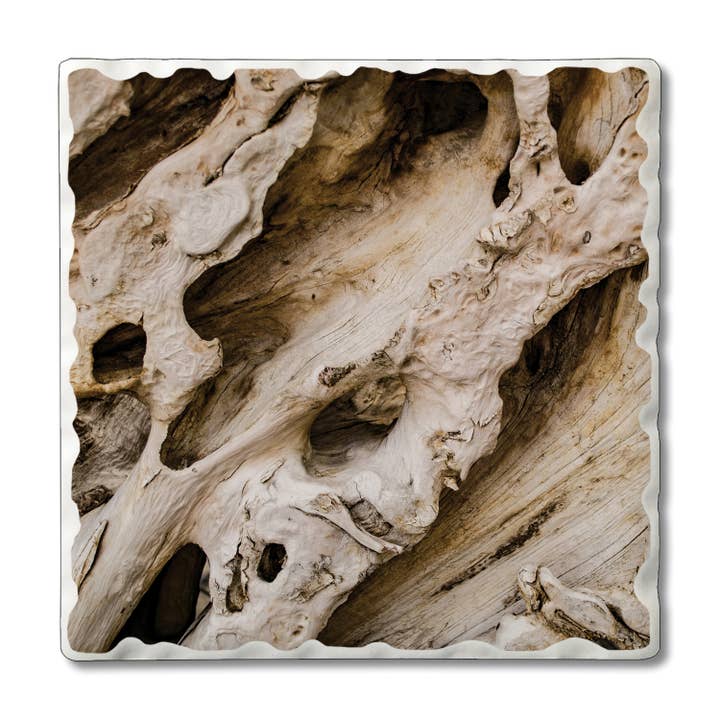 Driftwood 4 Pack Tumbled Tile Coaster Set for wholesale by Conimar Promotions