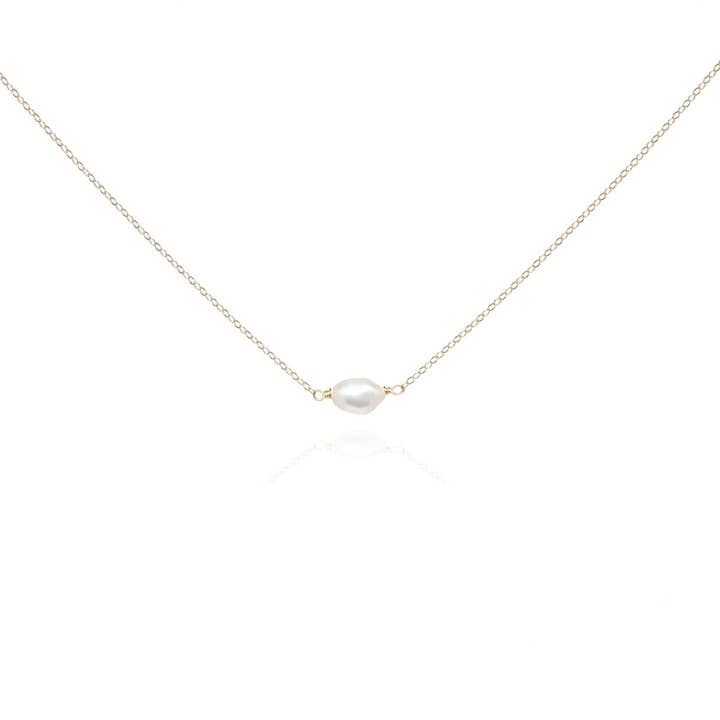 Cami Pearl 14K Gold Choker Necklace for wholesale by Ella Palm