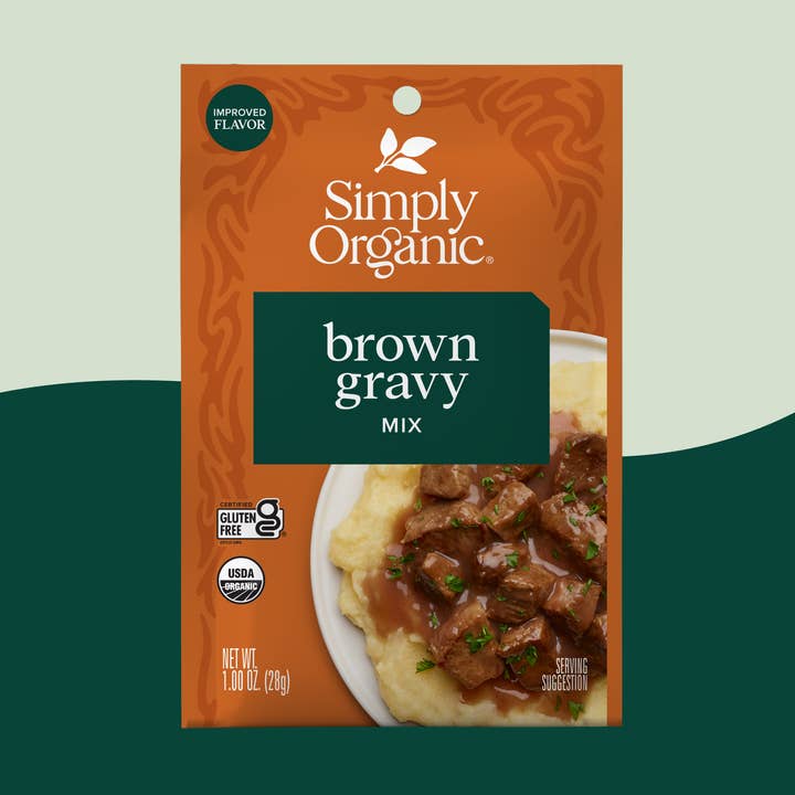 Brown Gravy Mix, Certified Organic, Gluten-Free, 1 Oz for wholesale by Simply Organic