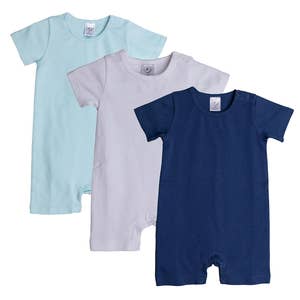 Baby Boy Long Sleeve ROMPER Solids & Stripes - Little Blanks, LLC