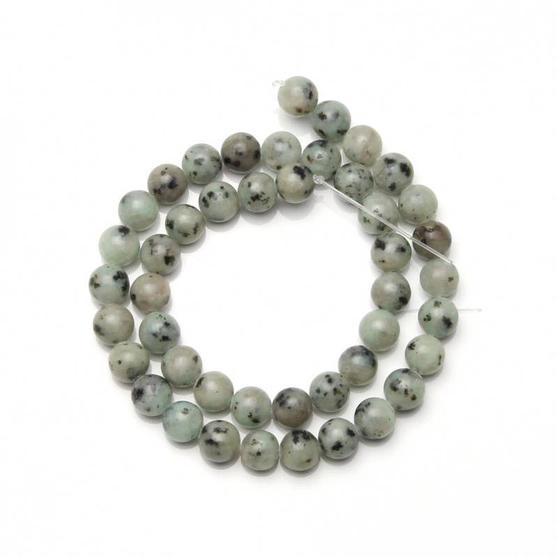 UniArt - Wholesale Craft Supplies - Kiwi jasper strand, round beads4