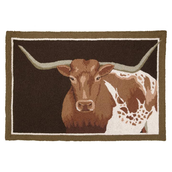 Longhorn Hook Rug - Mary Lake Thompson for wholesale by Peking Handicraft