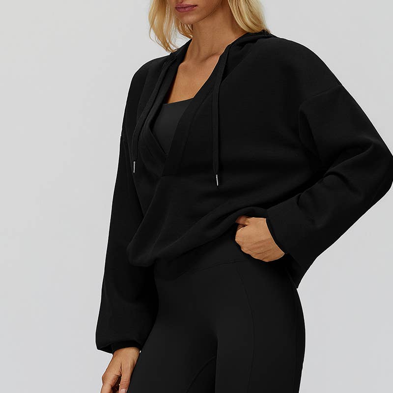 WONDERXFANS - Wholesale Athletic Jacket - Women's - V-neck hooded outdoor sports jacket0