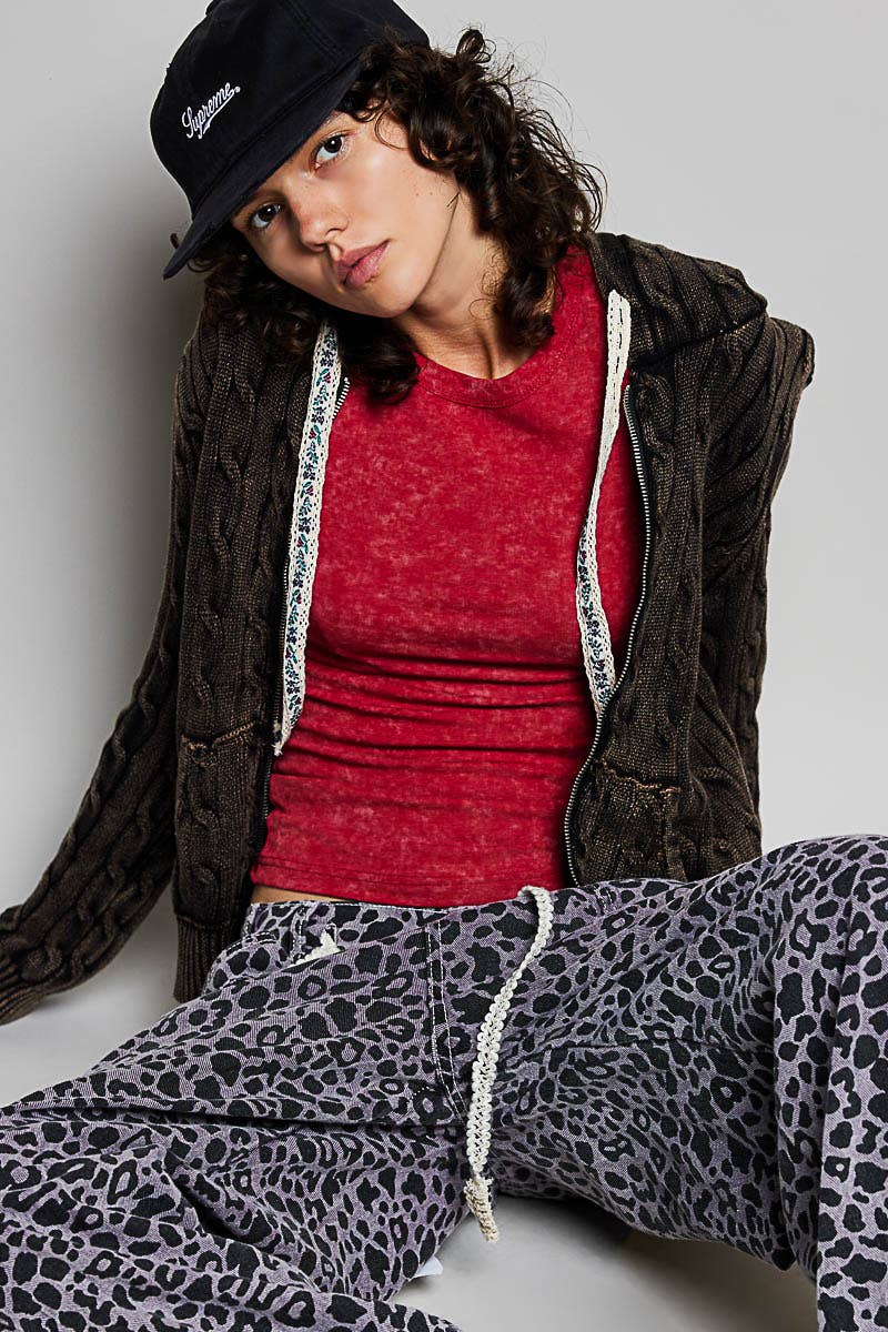 Pol Clothing - Wholesale Hoodie - Women's - Full Sleeve Solid Acrylic Sweater Hoodie Zip Up Knit Top26