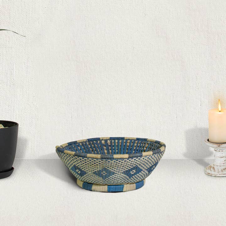 ArtisanalEmporiumLLC - Wholesale Fruit Basket - Blue Orion - Fruit & Vegetable Bowl Basket 7-inch 5