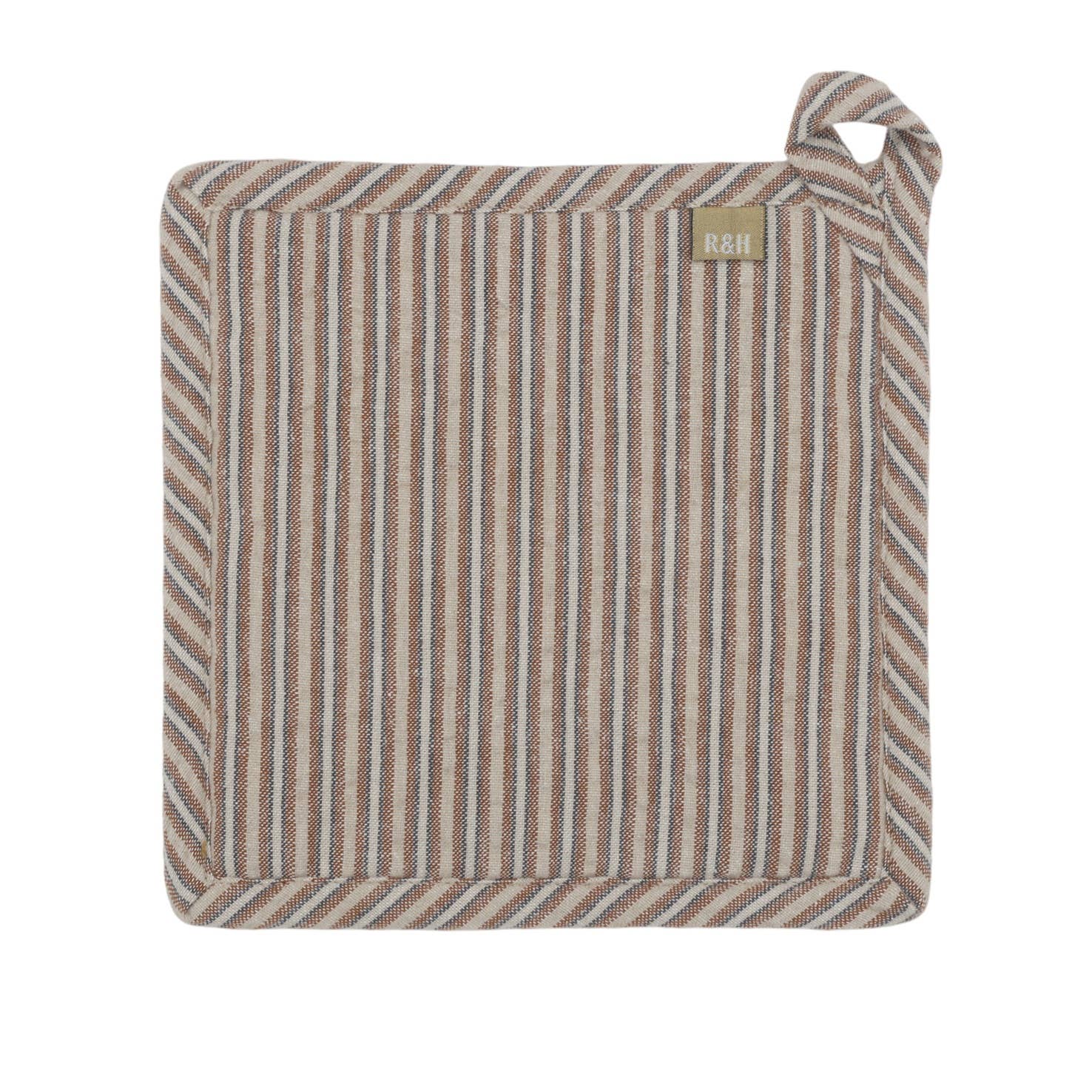 Raine & Humble – Luva de forno/pega por atacado – Pega Panelas - Seersucker - Castanho0