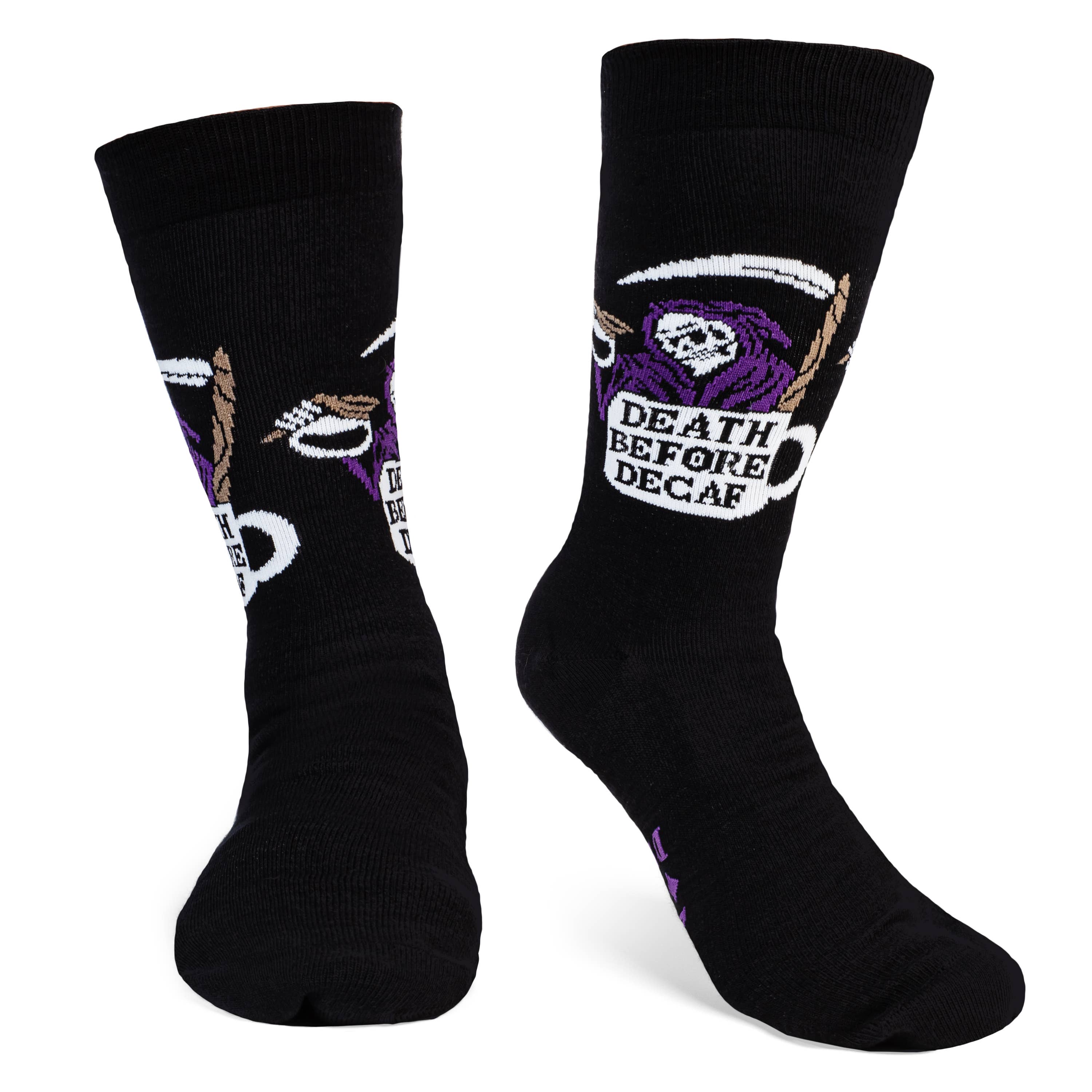 Lavley - Wholesale Socks - Unisex - Death Before Decaf Socks for Coffee Lovers4