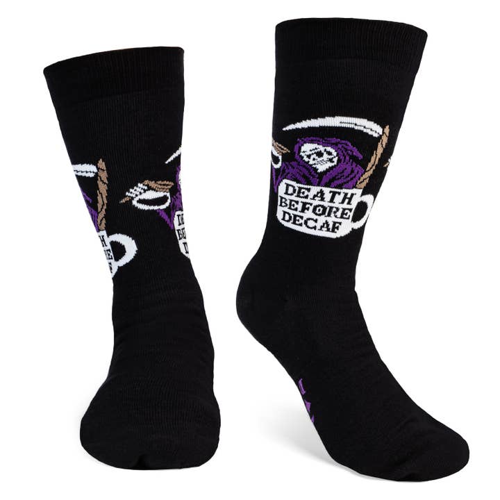 Lavley - Wholesale Socks - Unisex - Death Before Decaf Socks for Coffee Lovers4