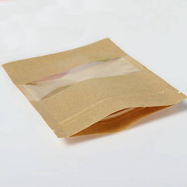 AW Aromatics Limited - Wholesale Gift Bag - Kraft Window Gift Bag, 10x16 cm