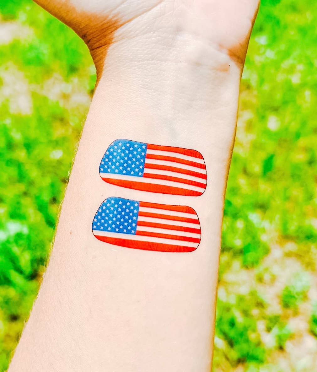 Itty Bits Designs - Wholesale Temporary Tattoo - American Flag Eye Black Temporary Tattoos1