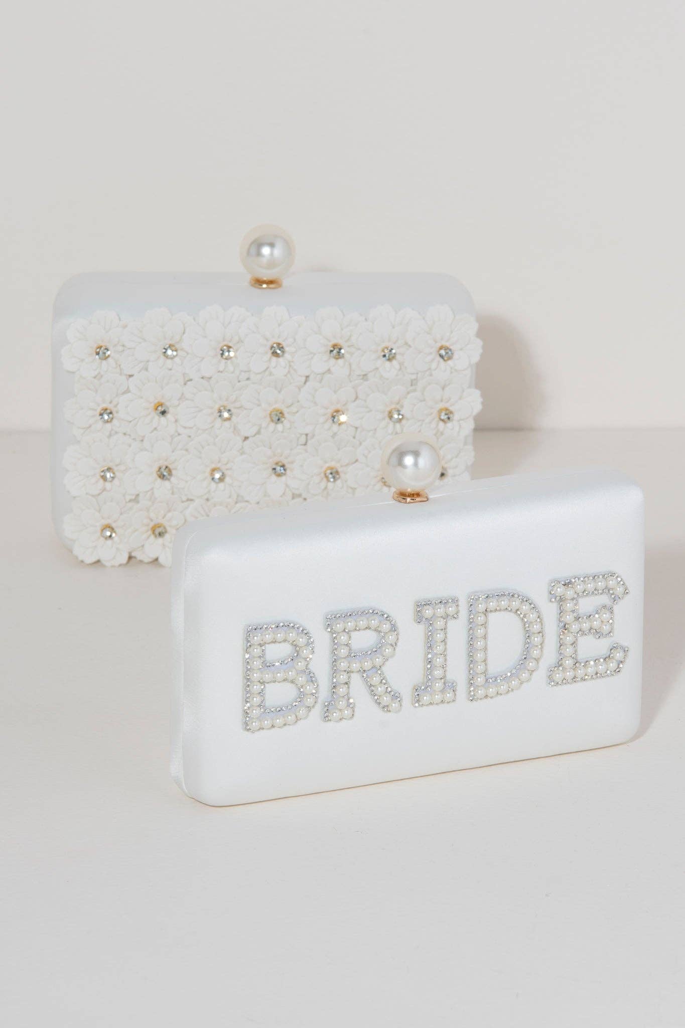 Shiraleah - Wholesale Clutch Bag - Women's - "BRIDE" PEARL MINAUDIERE, IVORY6