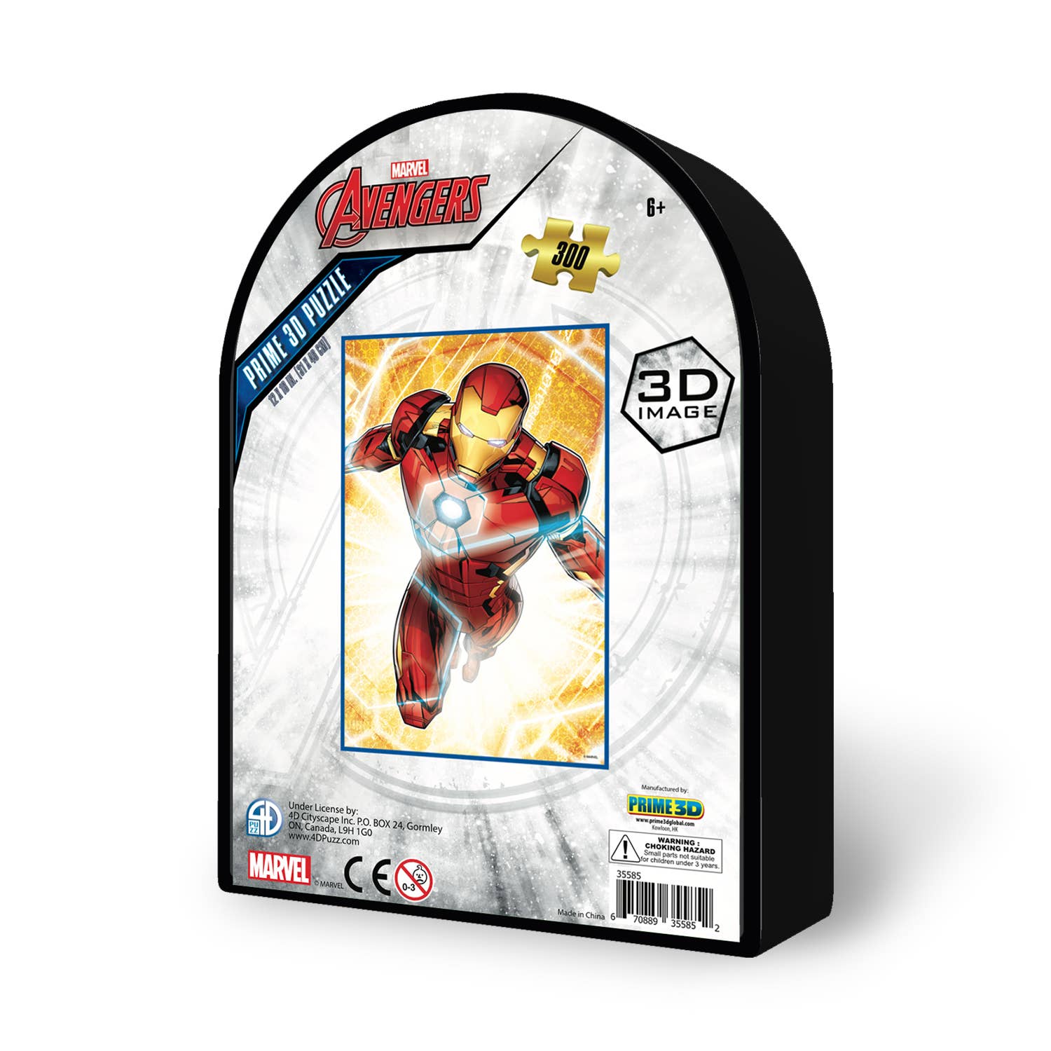 Primemotion, Inc - Wholesale Puzzle - Adult - Marvel Iron Man Shaped Tin 300pc 12x18"6