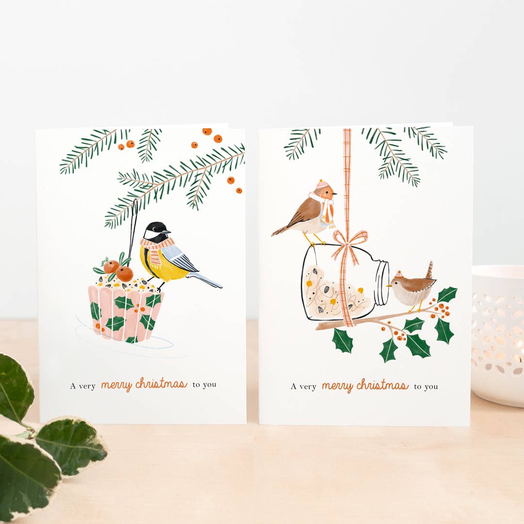 Studio Kuukeluus - Wholesale Christmas Card - Great Tit Bird Christmas Card1