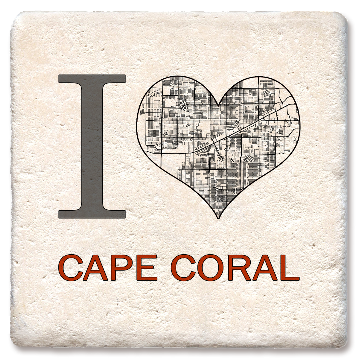 Tipsy Coasters & Gifts - Wholesale Coasters - Custom I Heart City Map Coaster4