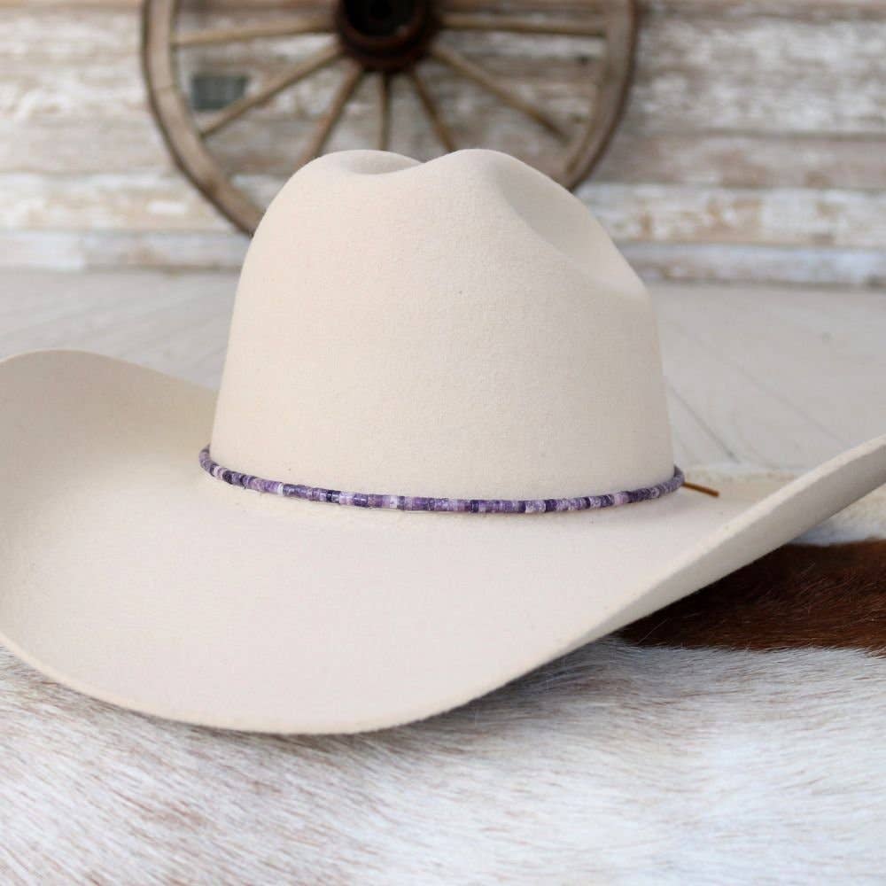 Willow Lane Hat Co. - Wholesale Hat Accessory - Women's - Lilac Purple Stone Hat Band
