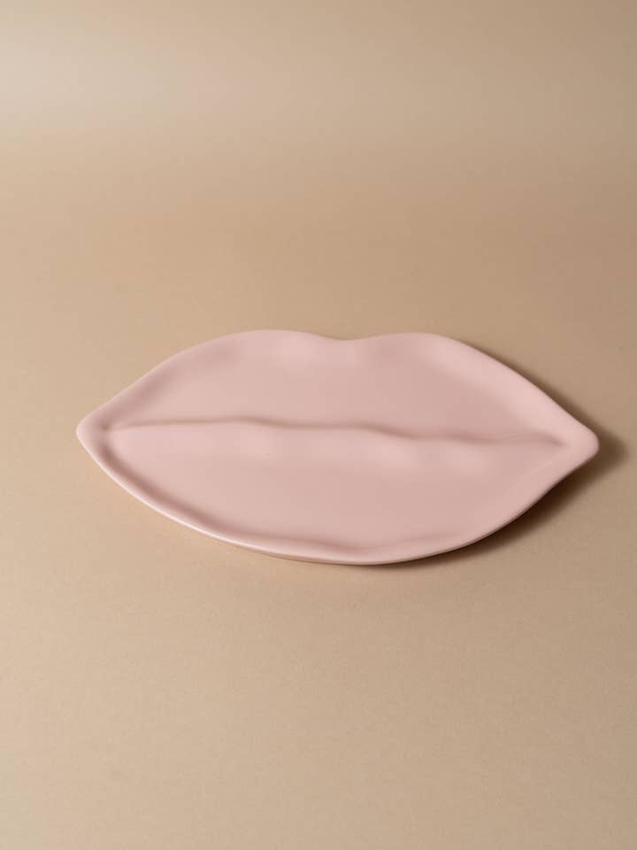 Plato Sisi en forma de labios color rosa para venta al por mayor de Sisi, house of style BV