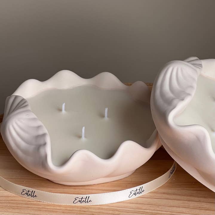Estelle Studio - Wholesale Jar/Filled Candle - Large Clam Shell Soy Wax Candle4