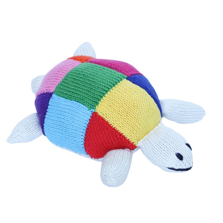 Tortue en coton biologique tricotée à la main pour la vente par The Jacaranda Collective
