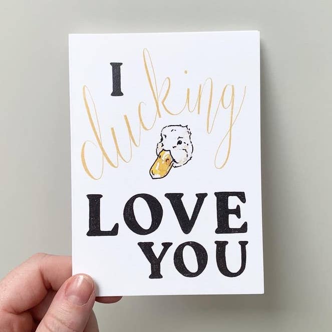 Tarjeta de felicitación I Ducking Love You para venta al por mayor de The Critter Co.