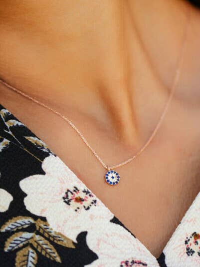 EVIL EYE ROSE GOLD NECKLACE for wholesale by Einzelstück