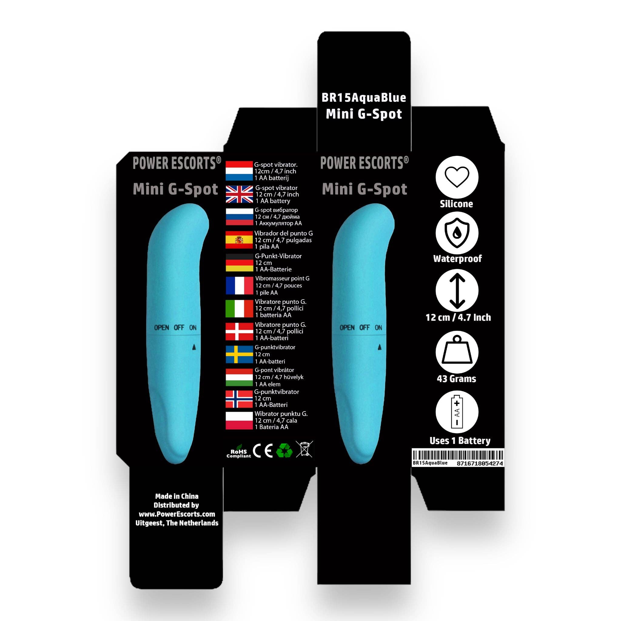 Kinky Pleasure - Vente Sex toys - Power Escorts - BR15 - Mini vibromasseur point G - 5 couleurs16