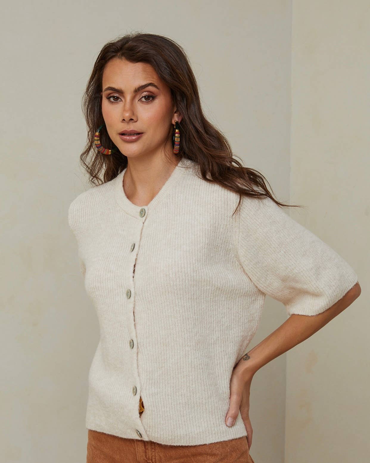 LÉA & LUC – Großhandel Strickjacke – Damen – Damen-Cardiganweste REF. 50755 aus weichem Strick3