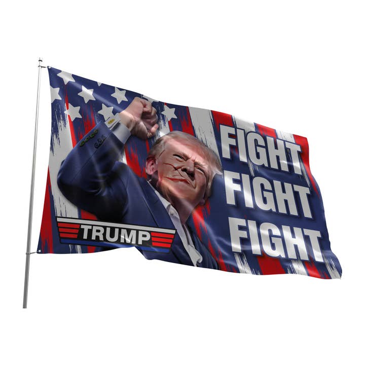 Trump Fight Fun Flags - Indoor & Outdoor Flag, America Flag for wholesale by Smithco Distributing