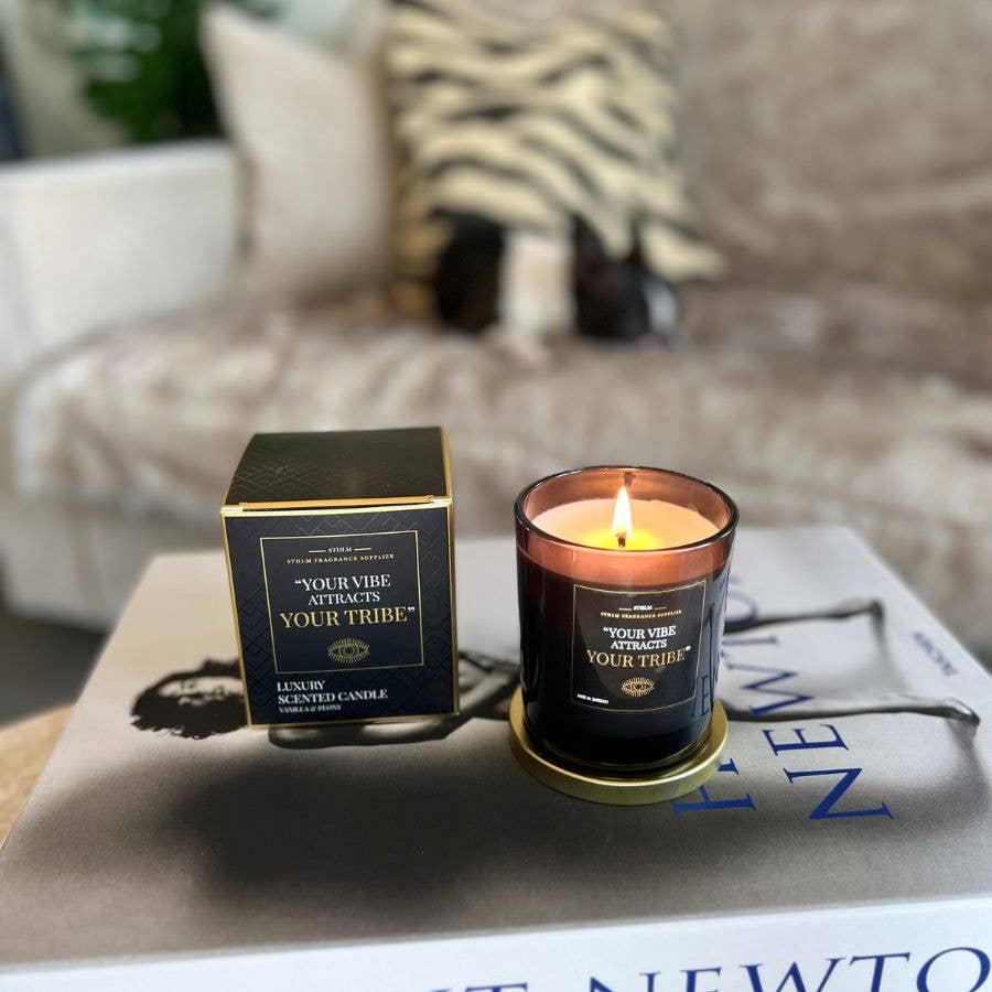 Stockholm Fragrance – wholesale Jar/filled candle – "Your Vibe Attracts Your Tribe" | Vanilla & Peony6