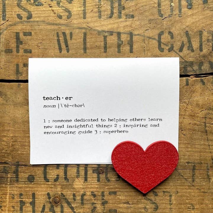 lärare definition gratulationskort i skrivmaskin typsnitt för wholesale av Alison Rose Vintage