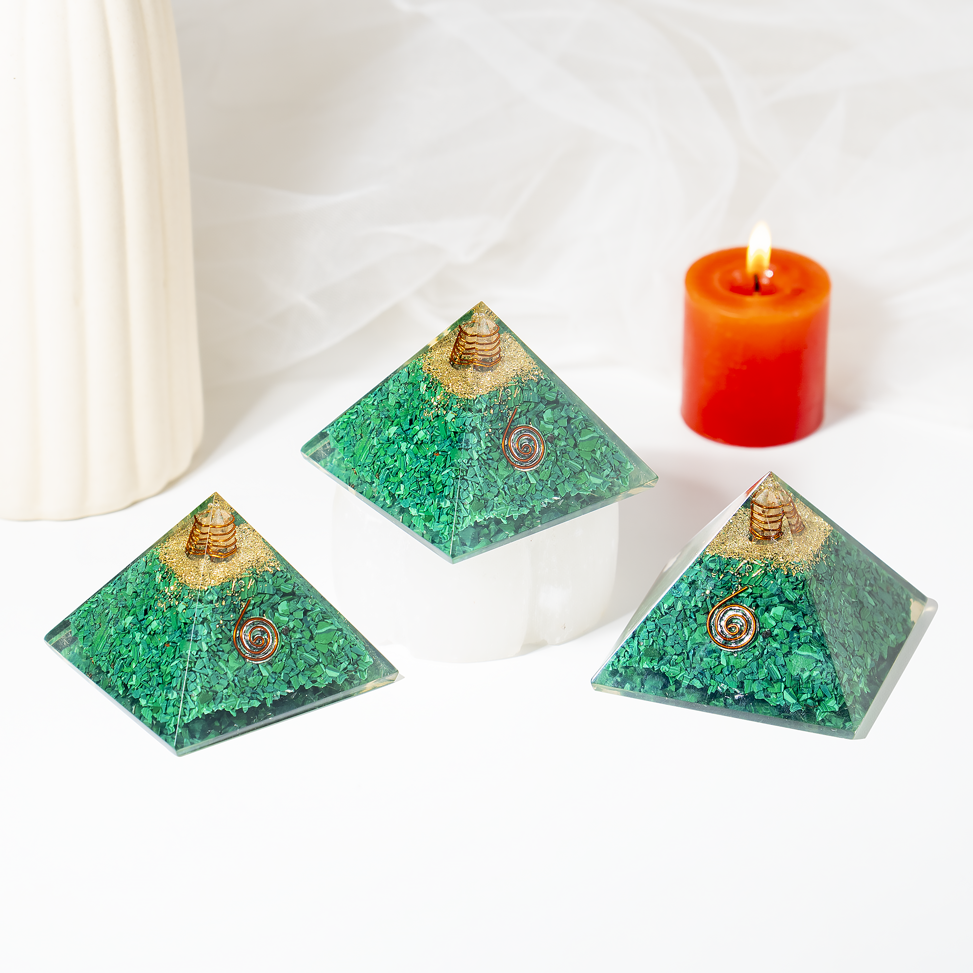 Soothing Crystals – wholesale Spiritual stone/crystal – Orgone Pyramid |Synthetic Malachite | Crystal Energy Pyramid9