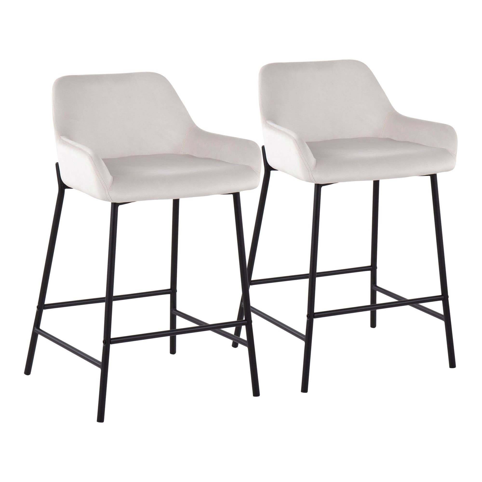 LumiSource and Grandview Gallery - Wholesale Stool - Daniella 24" Fixed-Height Counter Stool BK - Set of 220