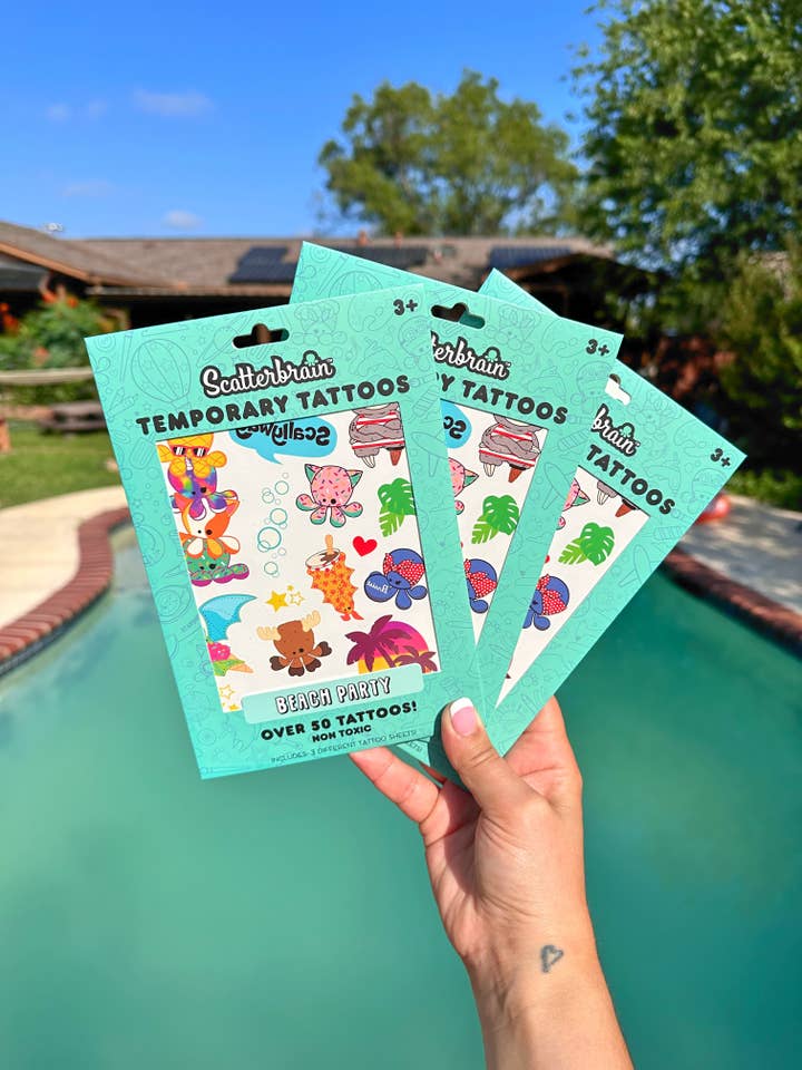 Tatuajes temporales - Fiesta en la playa para venta al por mayor de Scatterbrain