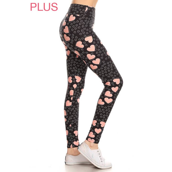 Plus storlek 3 ”Yoga Band Buttery Soft Print Leggings för wholesale av Leggings Depot