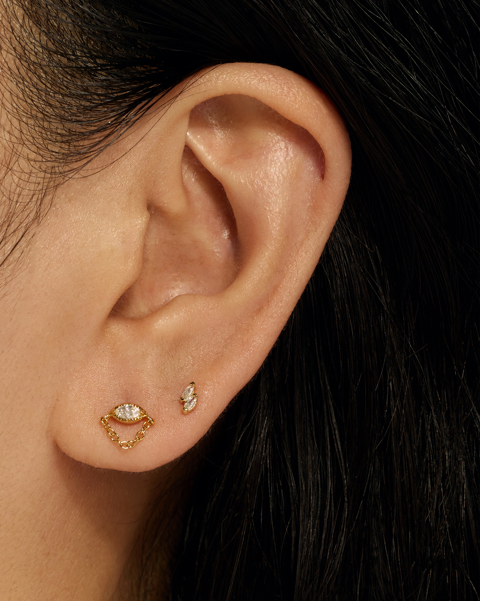 Mod + Jo - Vendita all'ingrosso Orecchini a bottone - Orecchini a catena Simone1