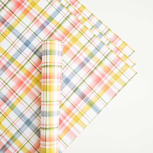 Lana's Shop – Engroshandel Indpakningspapir – Sommer Picnic Plaid Gaveindpakning Roll1