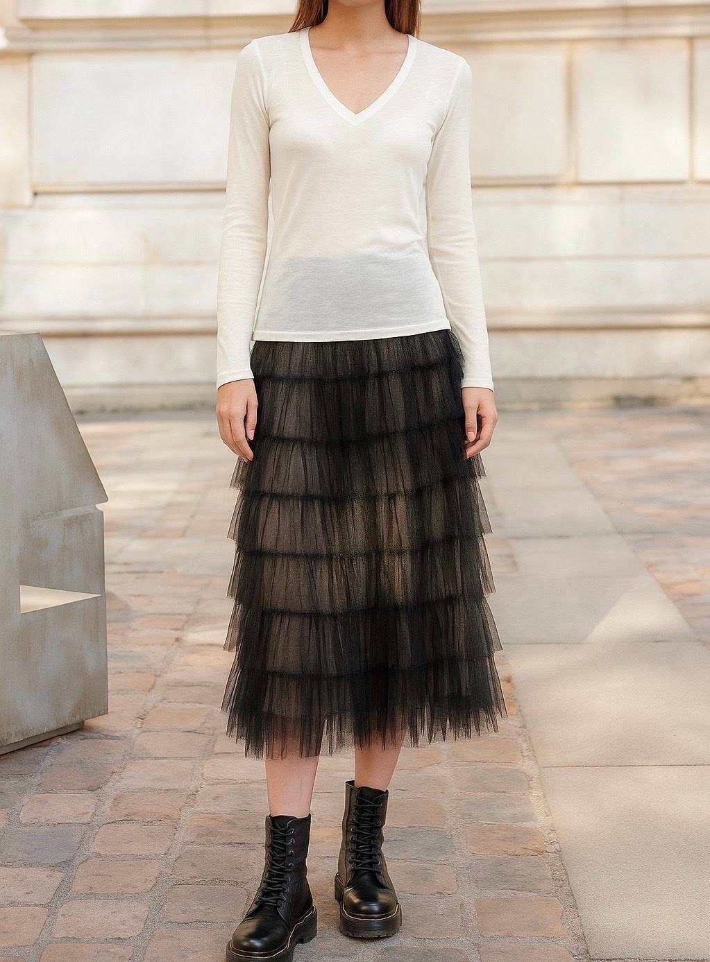 Orice - Wholesale T-Shirt - Women's - Long-sleeve V-neck T-shirt - Orice3