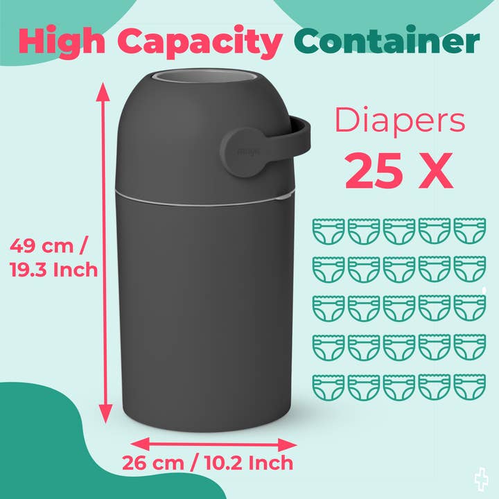 SHEERUN - Wholesale Diaper Caddy - Baby - Pure Magic Majestic Diaper Pail (Patented Odor-Stop System)23